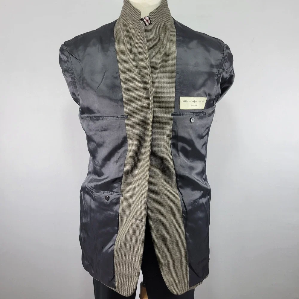 Joseph Abboud‎ Men's Sport Coat Blazer Three Button Beige Silk Wool Size 42L